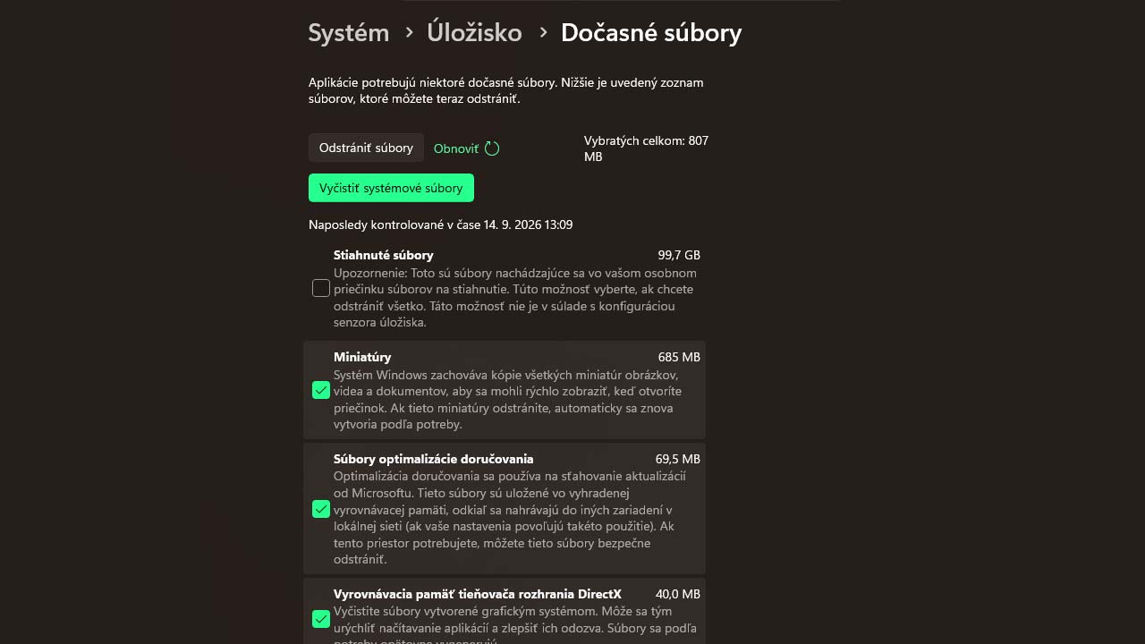 Storage Sense ti pomôže inteligentnejšie spravovať úložisko vo Windows 11