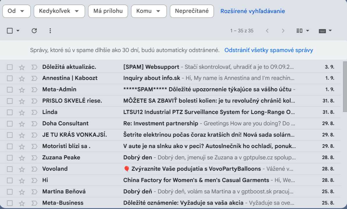 email bombing spam
