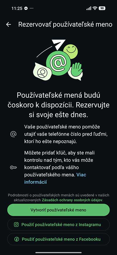 Ako si nastaviť používateľské meno vo WhatsAppe