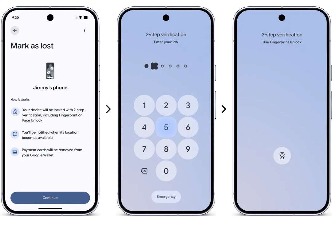 ukradnuty telefon overenie biometriou
