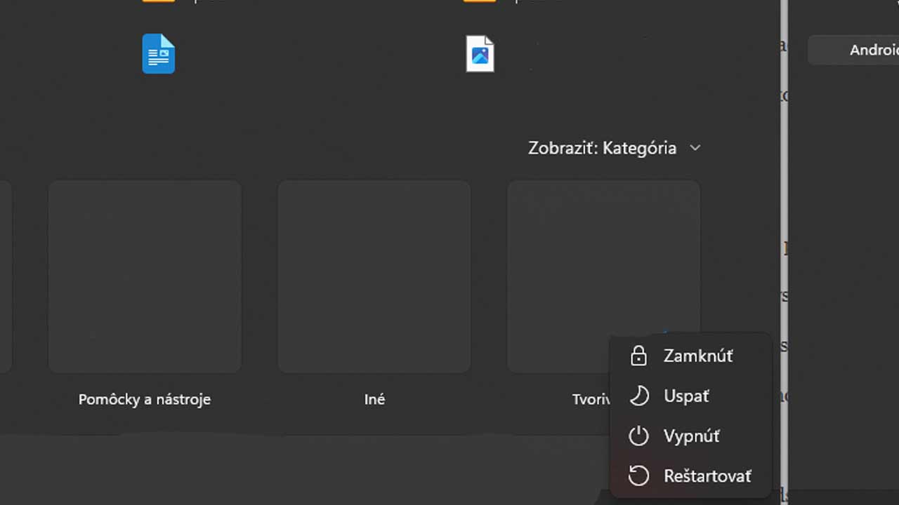 Vypnutie reštart PC